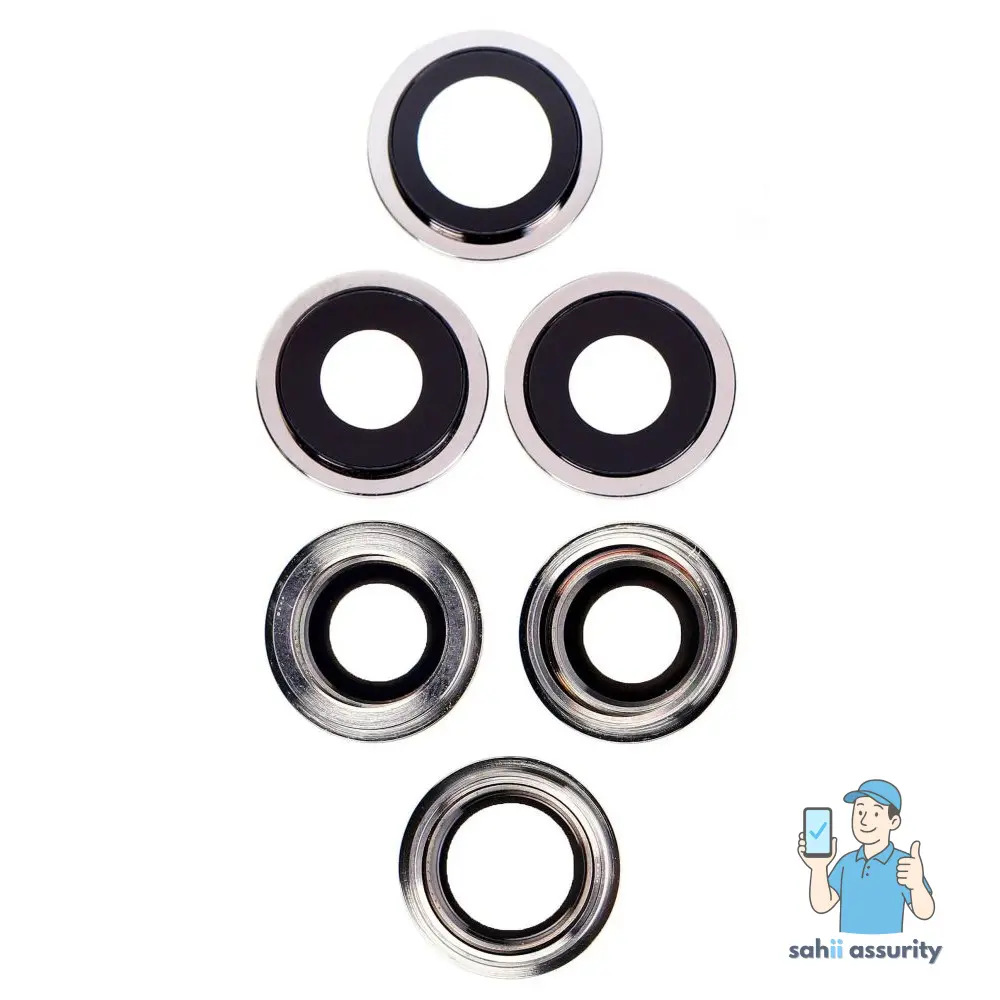 Camera Lens Glass with Frame for Apple iPhone 12 Pro Max White